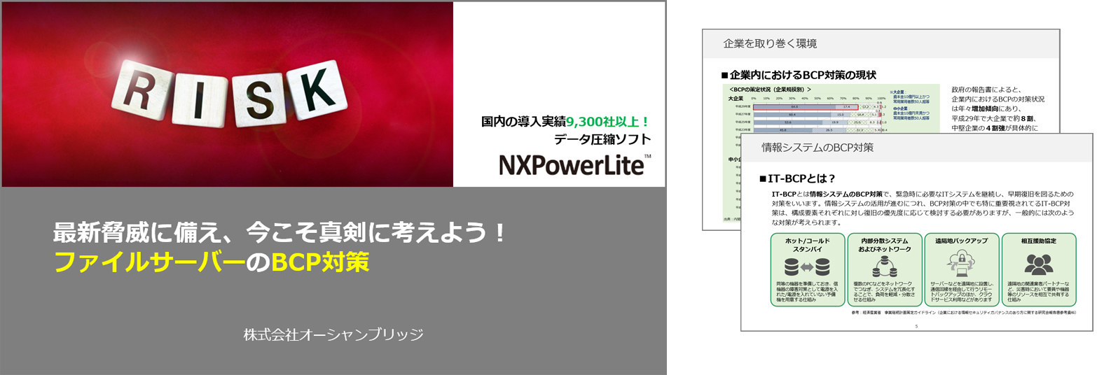 最新脅威に備え、今こそ真剣に考えよう！ファイルサーバーのBCP対策