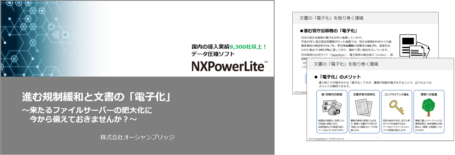 進む規制緩和と文書の「電子化」！来たるファイルサーバーの肥大化に今から備えておきませんか？