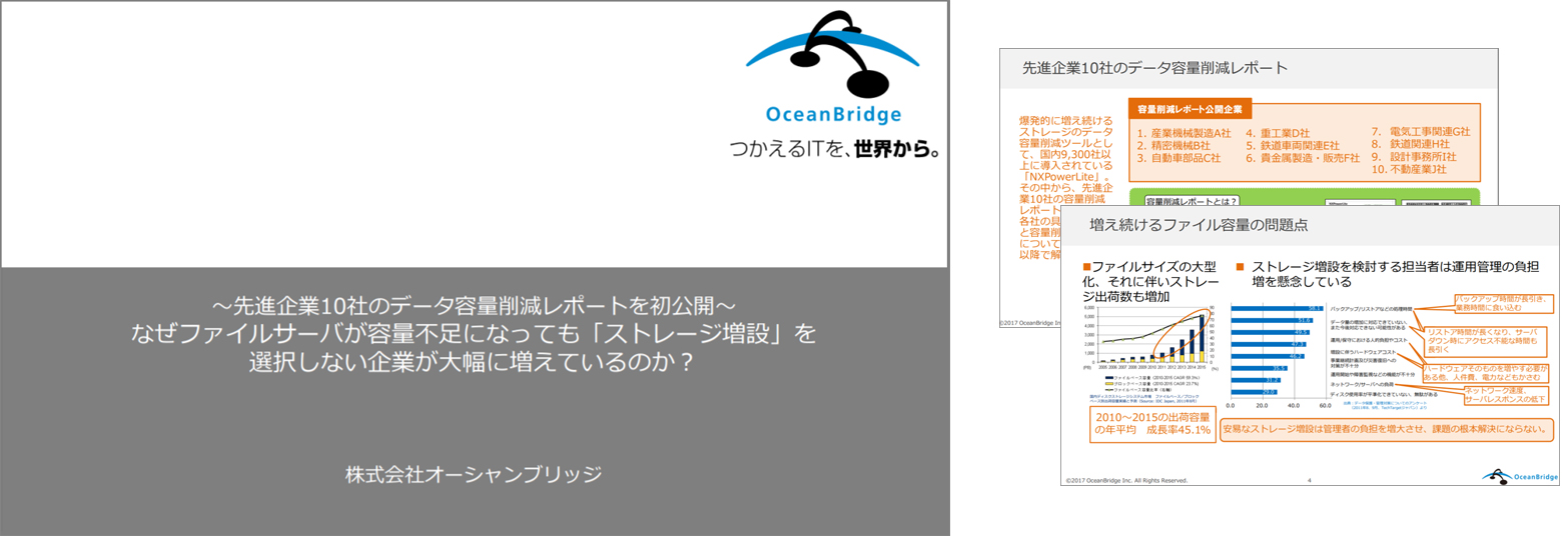 「先進企業10社のデータ容量削減」レポートダウンロード